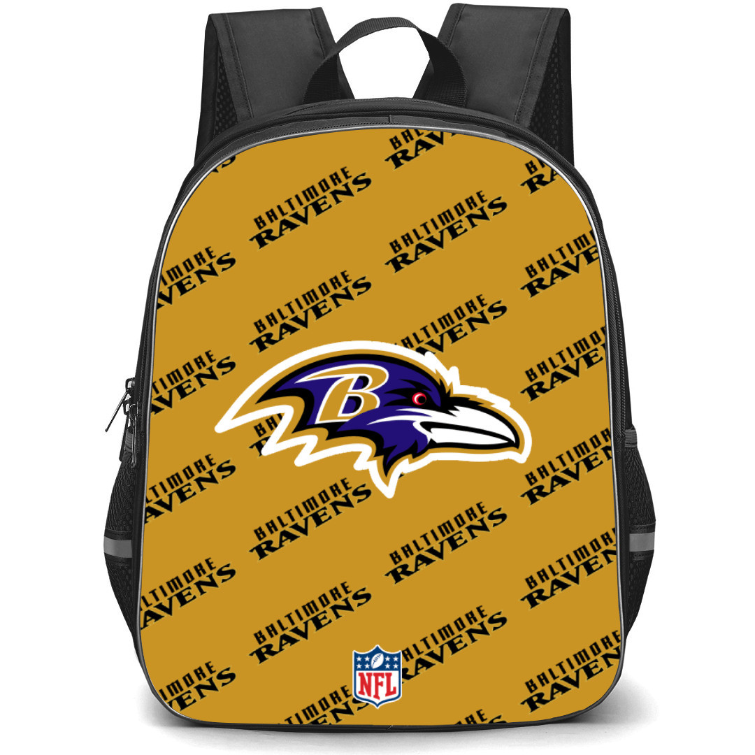 NFL Baltimore Ravens Backpack StudentPack - Baltimore Ravens Medley Monogram Wordmark