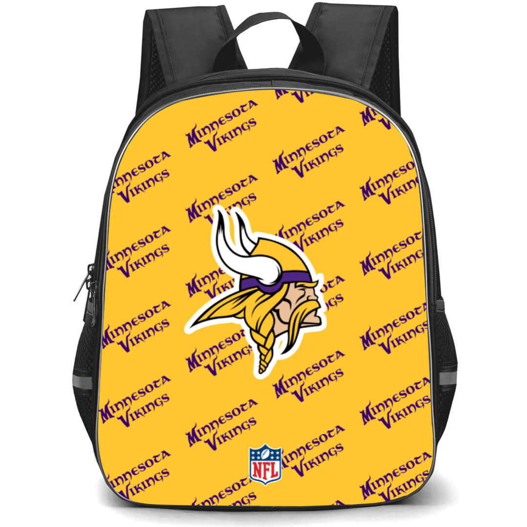 NFL Minnesota Vikings Backpack StudentPack - Minnesota Vikings Medley Monogram Wordmark