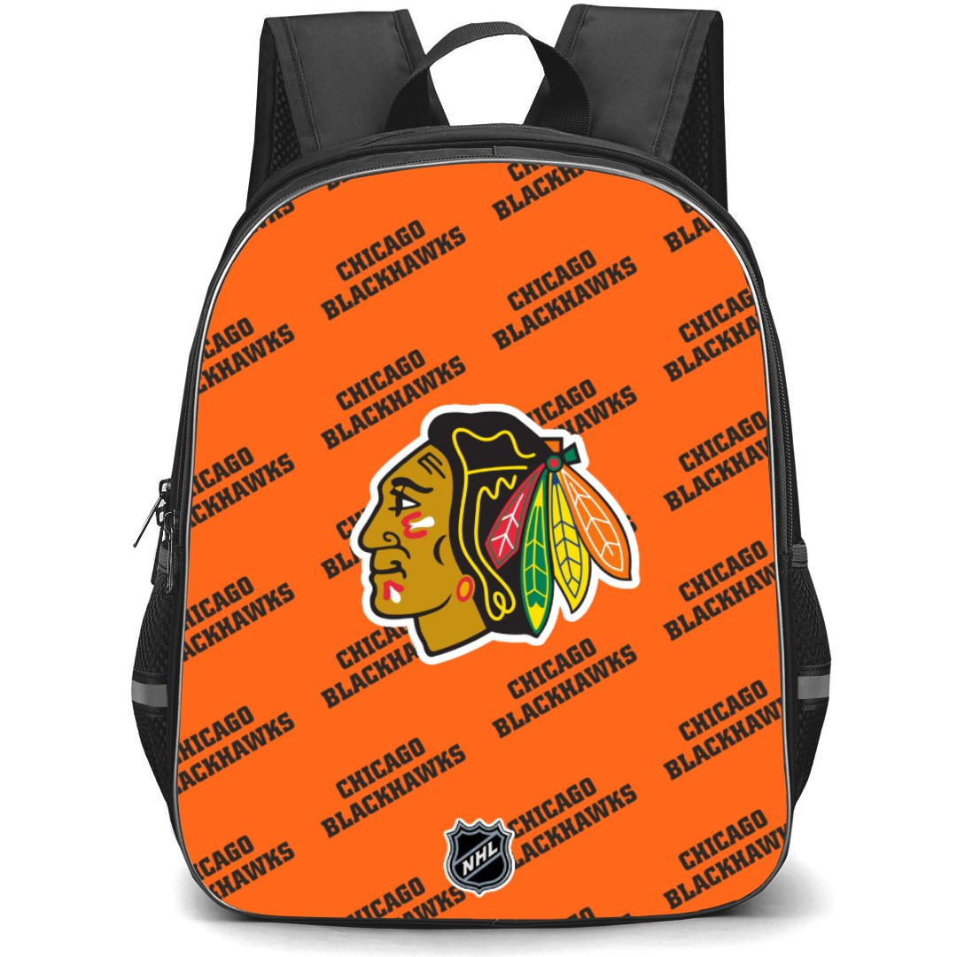 NHL Chicago Blackhawks Backpack StudentPack - Chicago Blackhawks Medley Monogram Wordmark