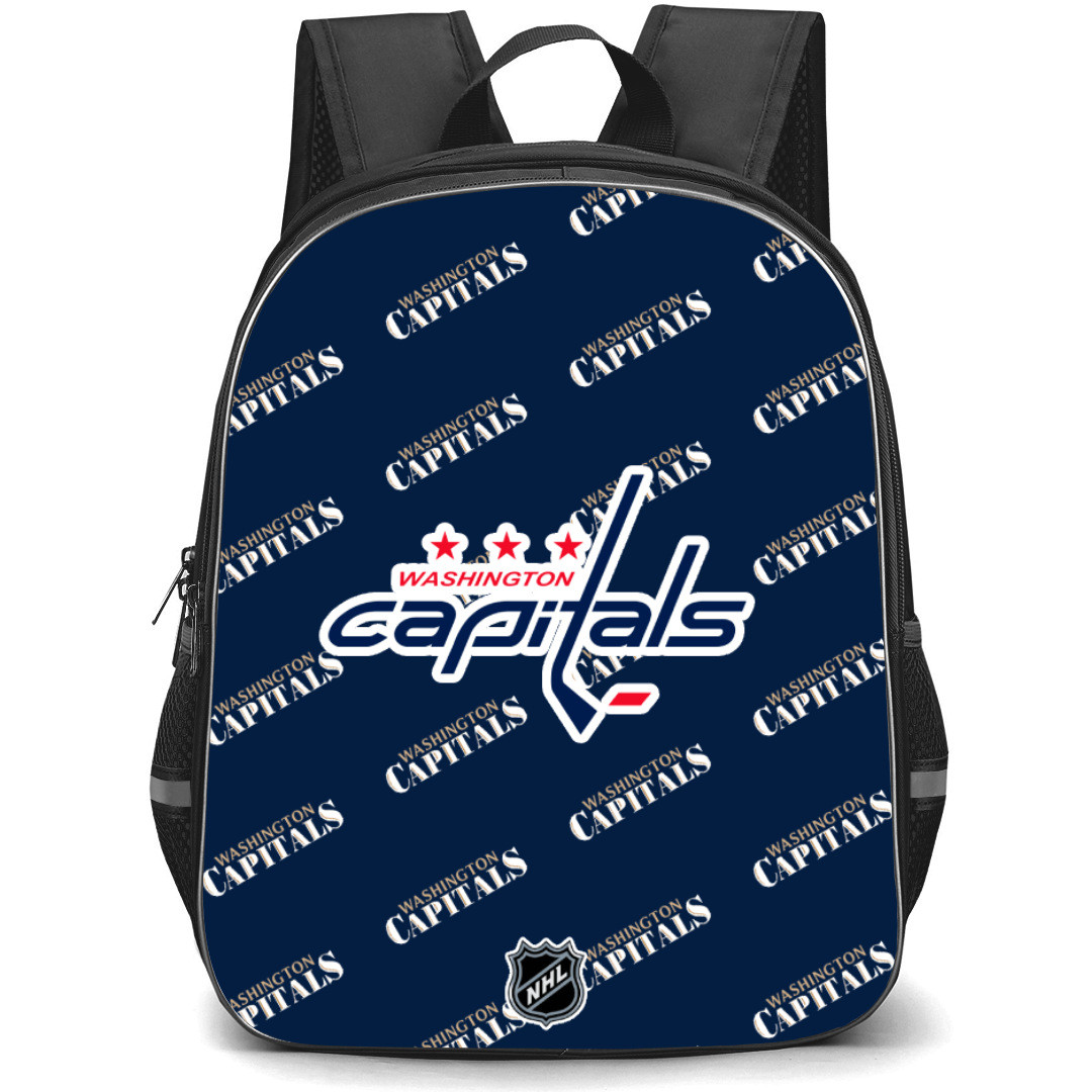 NHL Washington Capitals Backpack StudentPack - Washington Capitals Medley Monogram Wordmark