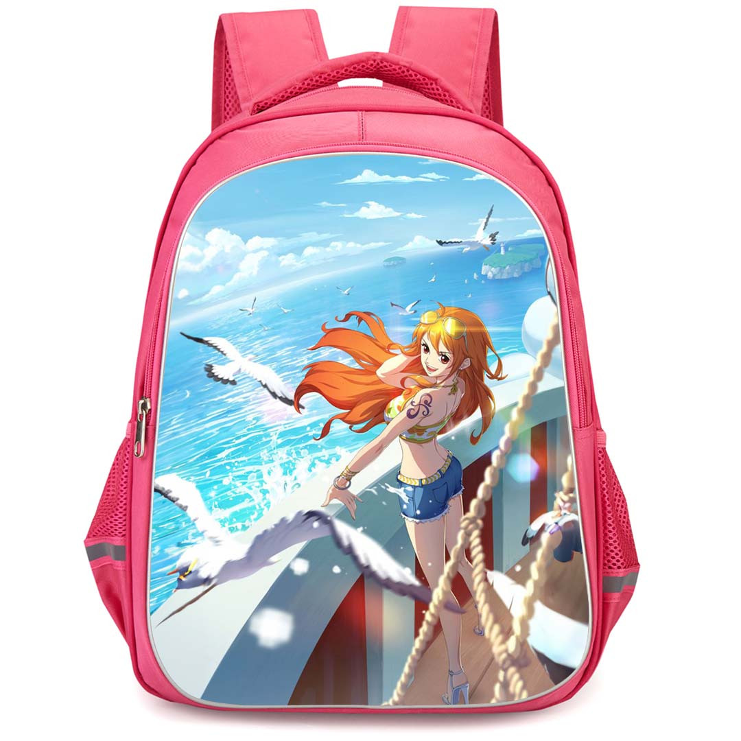 One Piece Nami Backpack StudentPack - Nami Standing On Ship