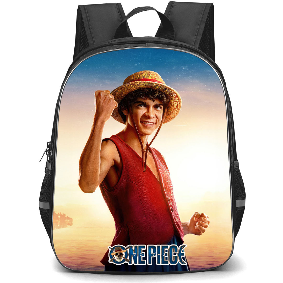 One Piece Netflix Monkey D Luffy Backpack StudentPack - Monkey D Luffy Smiling Portrait
