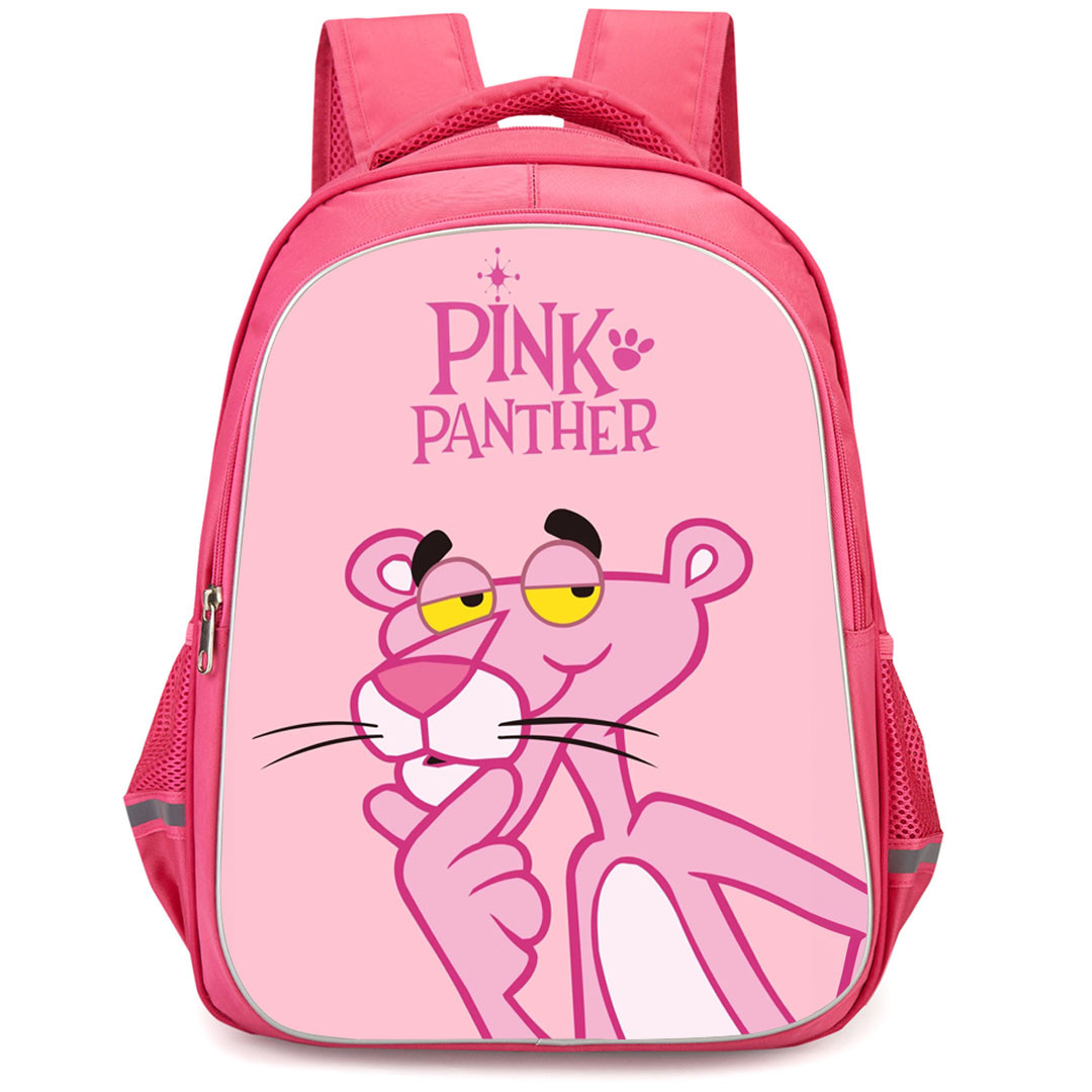 The Pink Panther Backpack StudentPack - The Pink Panther Side Portrait On Pink Background