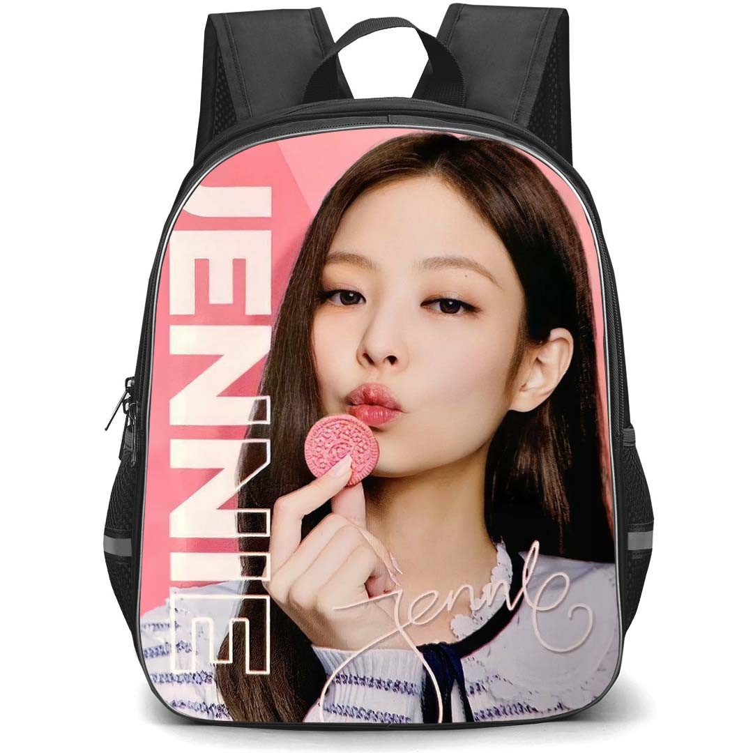 Jennie Kim Backpack StudentPack - Jennie Kim BlackPink X Oreo Poster