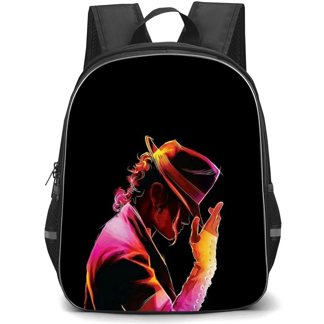 Michael Jackson Backpack StudentPack - Michael Jackson Side Portrait Illustration