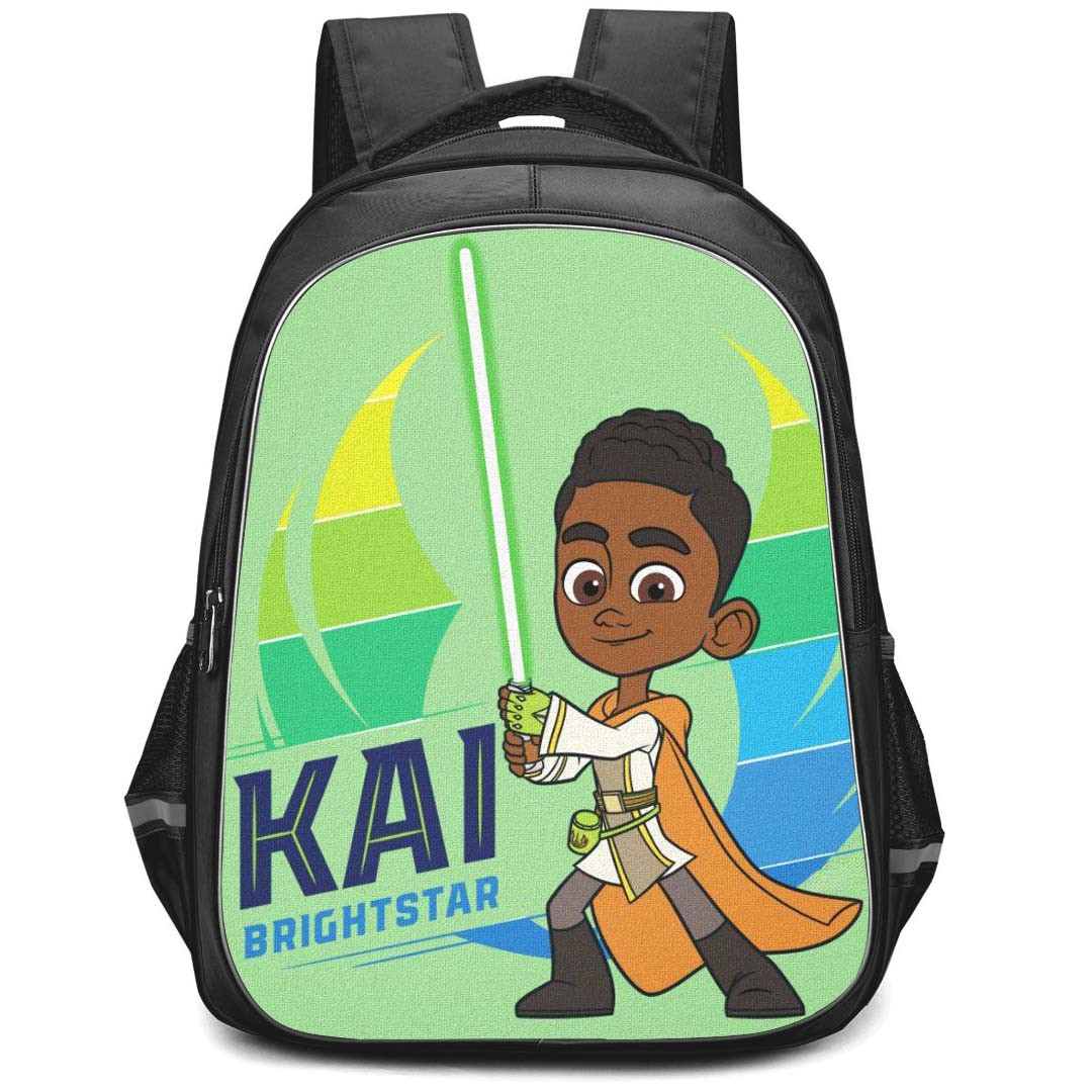 Star Wars Young Jedi Adventures Kai Brightstar Backpack StudentPack - Kai Brightstar Standing On Green Poster