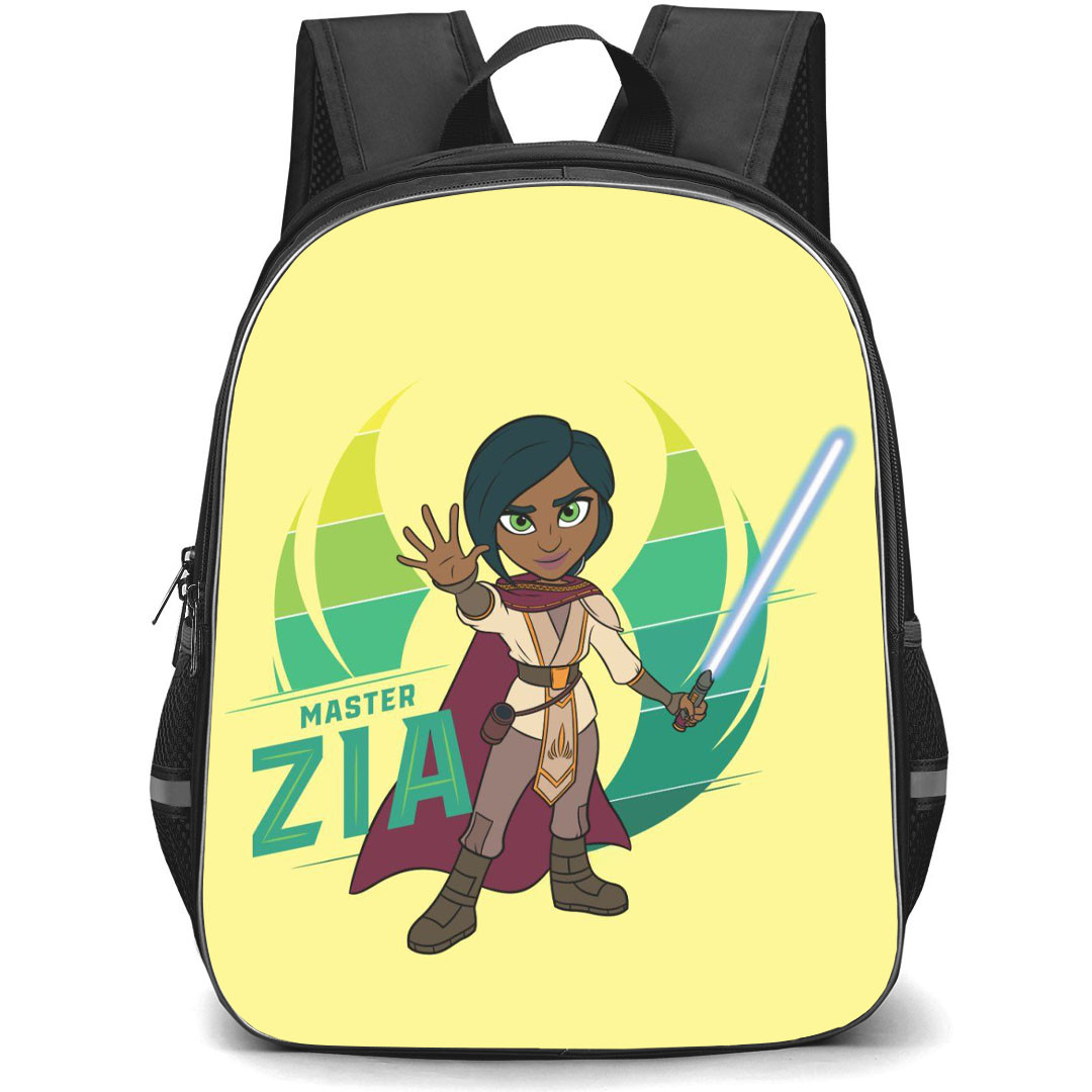 Star Wars Young Jedi Adventures Zia Backpack StudentPack - Zia Standing On Yellow Background