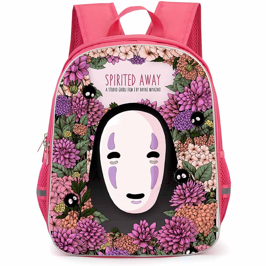 Spirited Away No Face Backpack StudentPack - Spirited Away No Face Man Inside Flower Anime Poster