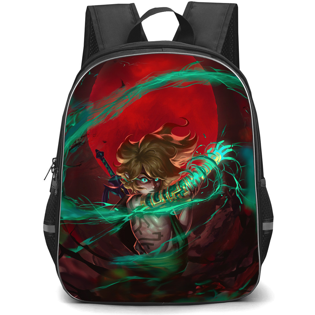 The Legend Of Zelda Link Backpack StudentPack - Link Green Energy Fierce