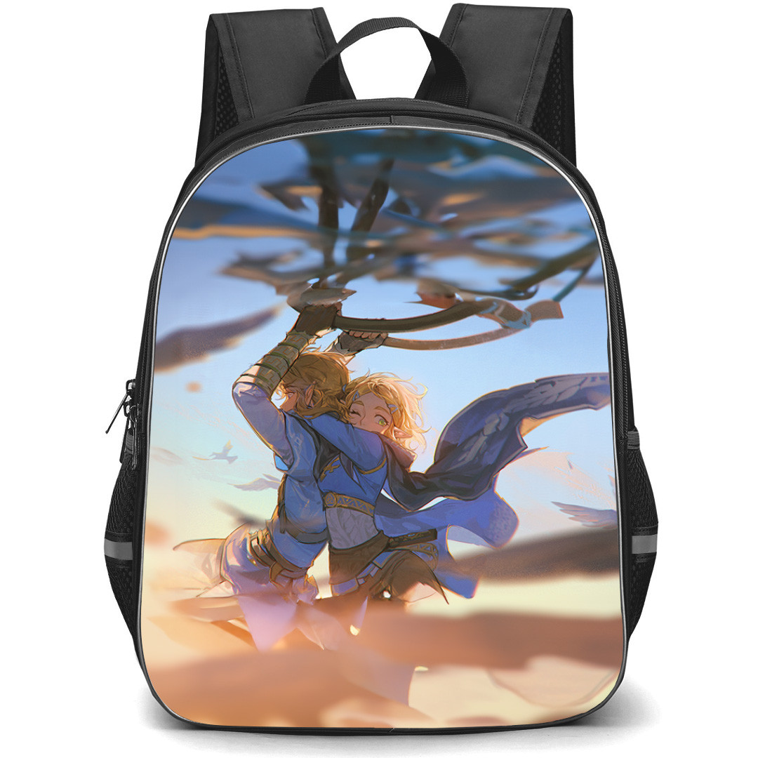 The Legend Of Zelda Backpack StudentPack - Princess Zelda And Link Flying