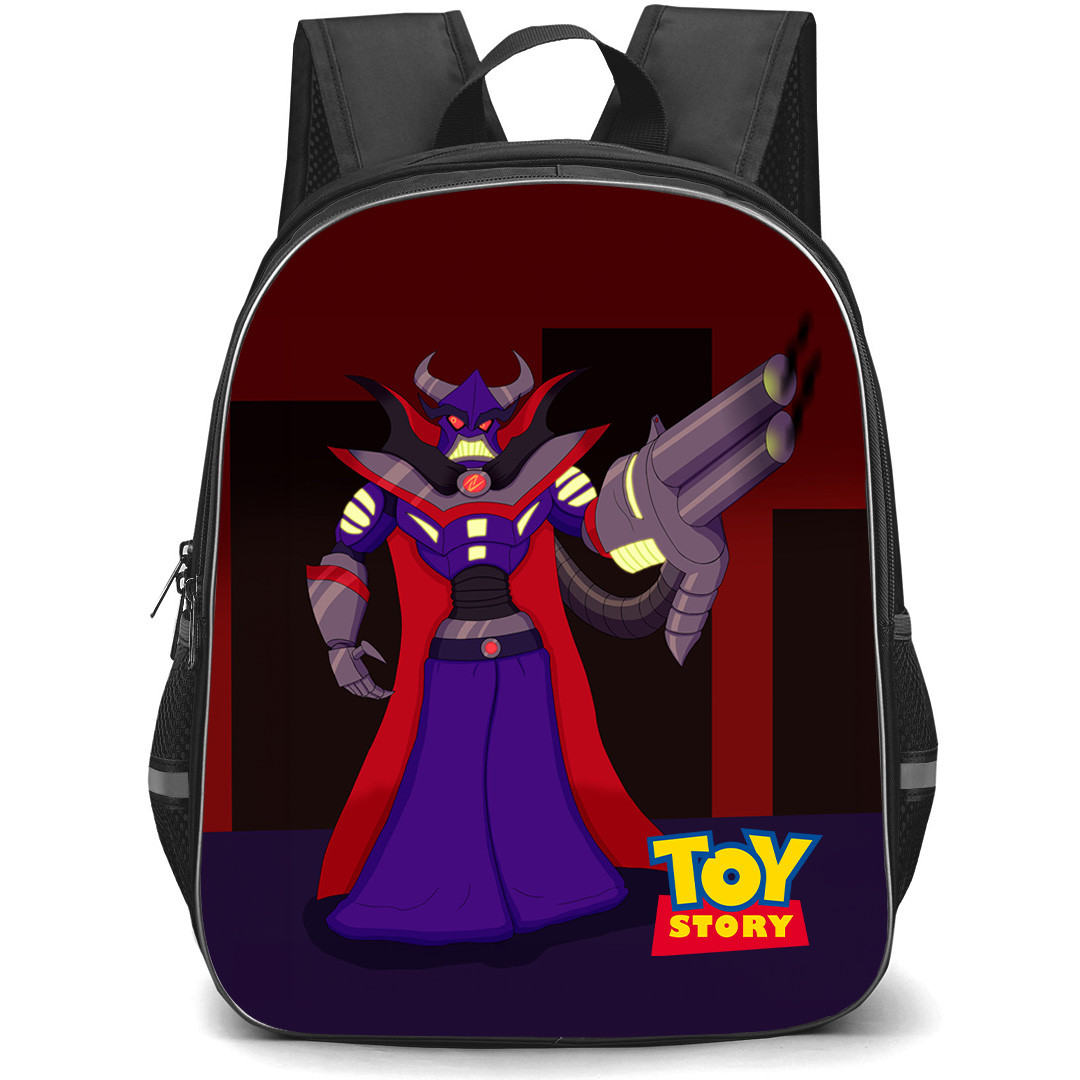 Toy Story Emperor Zurg Backpack StudentPack - Emperor Zurg Holding Gun Cartoon Art