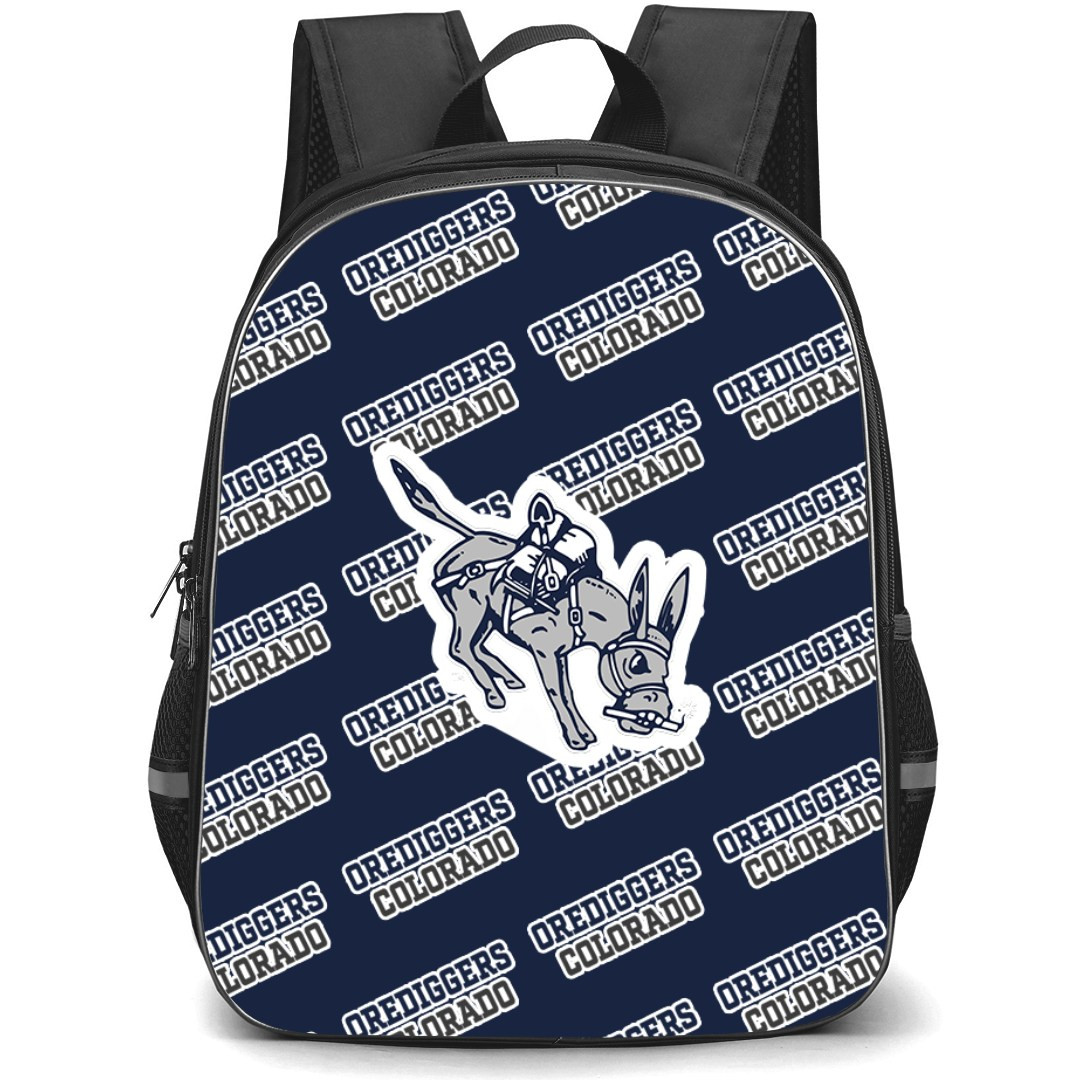 Colorado School of Mines (Colorado Mines) Orediggers Backpack StudentPack - Colorado School of Mines (Colorado Mines) Orediggers College Football Medley Monogram Wordmark