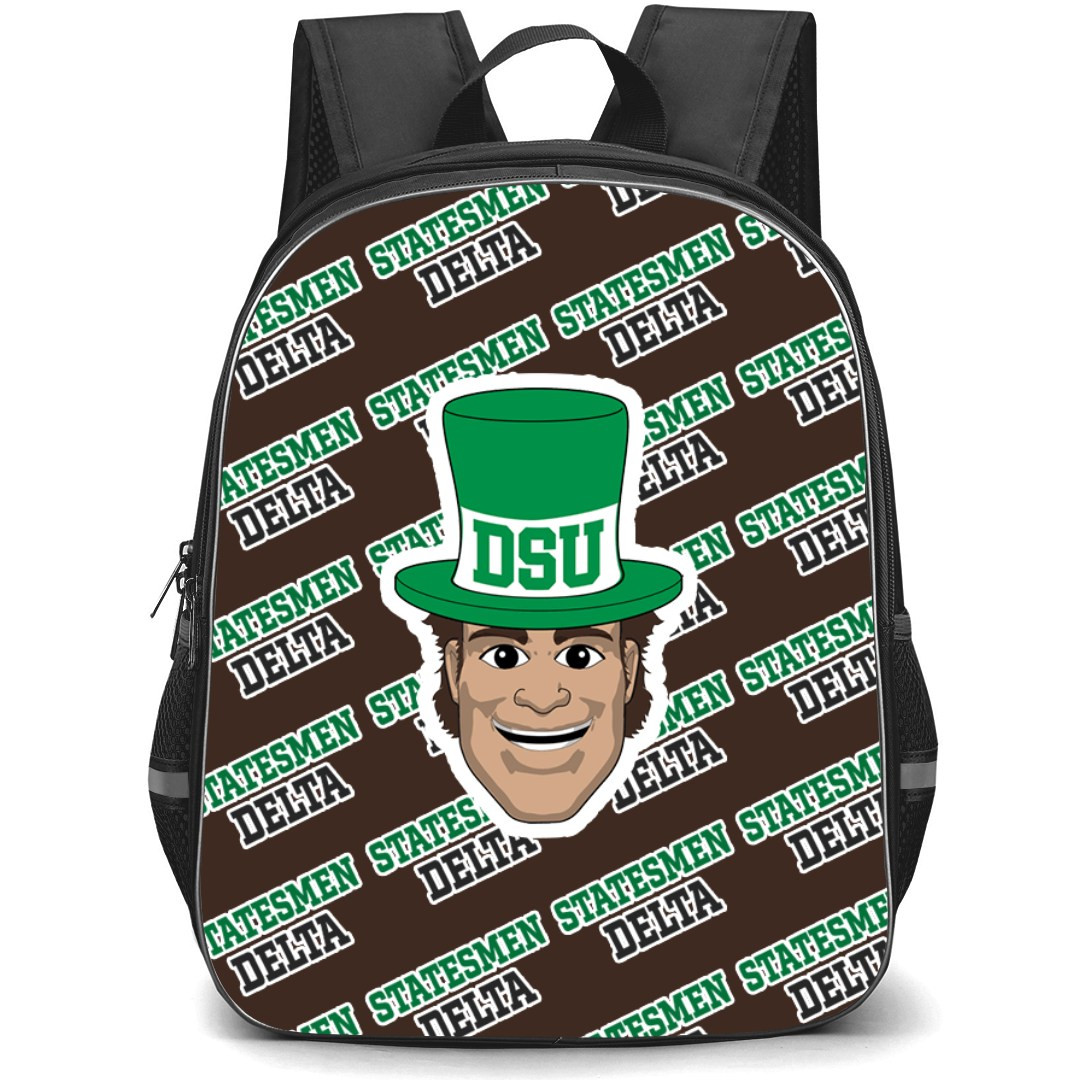 Delta State University Statesmen Backpack StudentPack - Delta State University Statesmen College Football Medley Monogram Wordmark