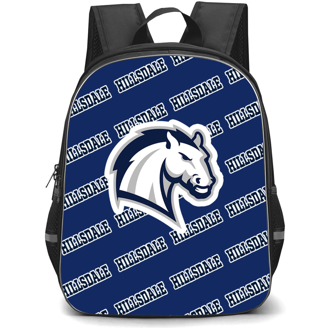 Hillsdale College Chargers Backpack StudentPack - Hillsdale College Chargers College Football Medley Monogram Wordmark