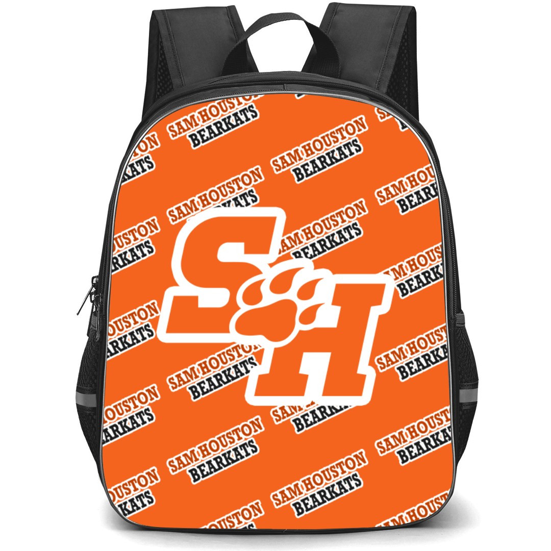 Sam Houston Bearkats Backpack StudentPack - Sam Houston Bearkats College Football Medley Monogram Wordmark