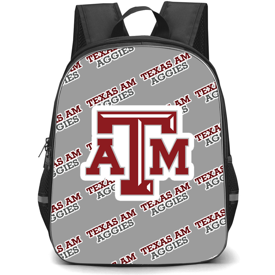 Texas A&M Aggies Backpack StudentPack - Texas A&M Aggies College Football Medley Monogram Wordmark