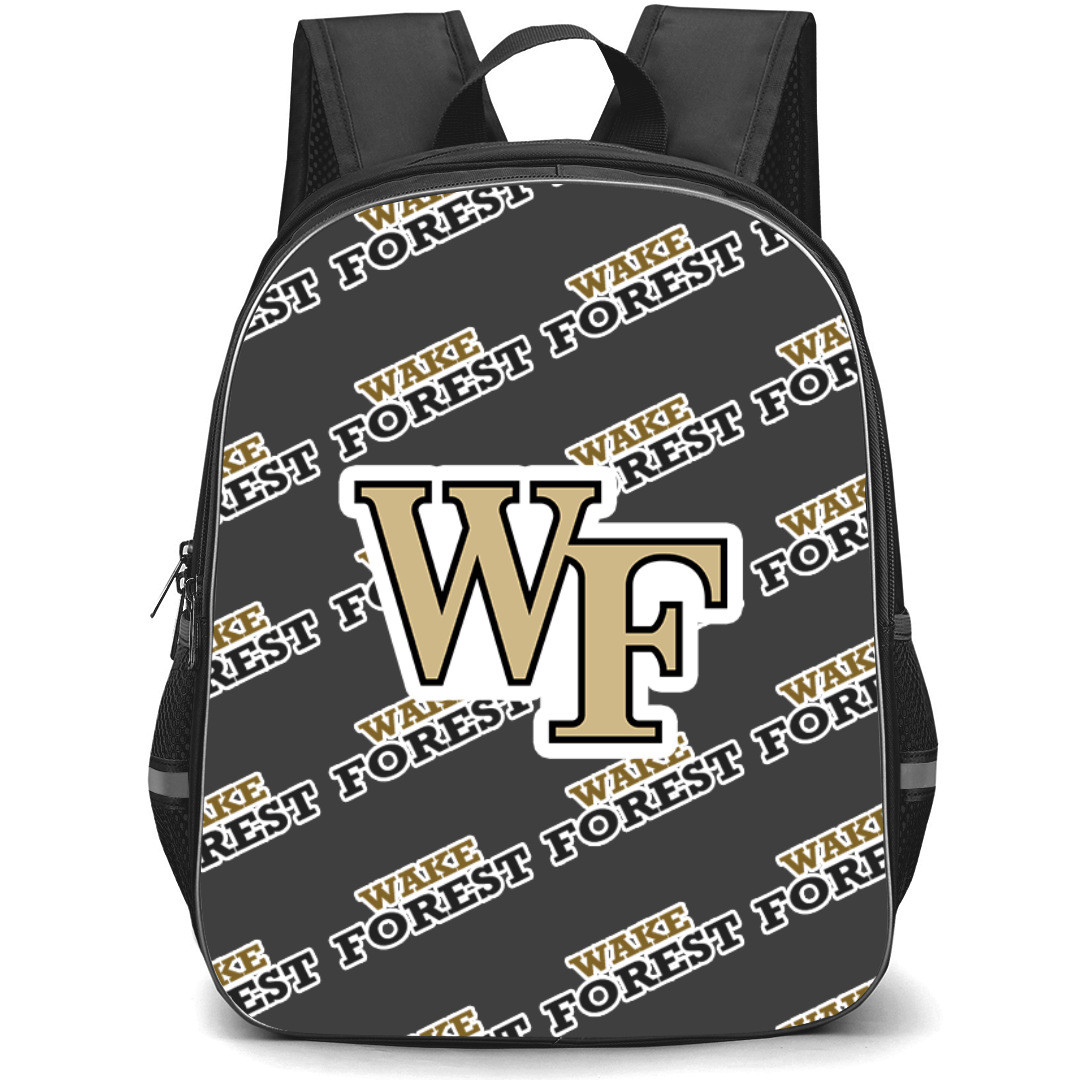 Wake Forest Demon Deacons Backpack StudentPack - Wake Forest Demon Deacons College Football Medley Monogram Wordmark