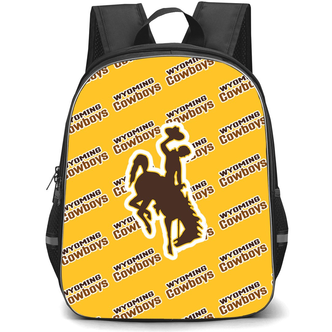 Wyoming Cowboys Backpack StudentPack - Wyoming Cowboys College Football Medley Monogram Wordmark