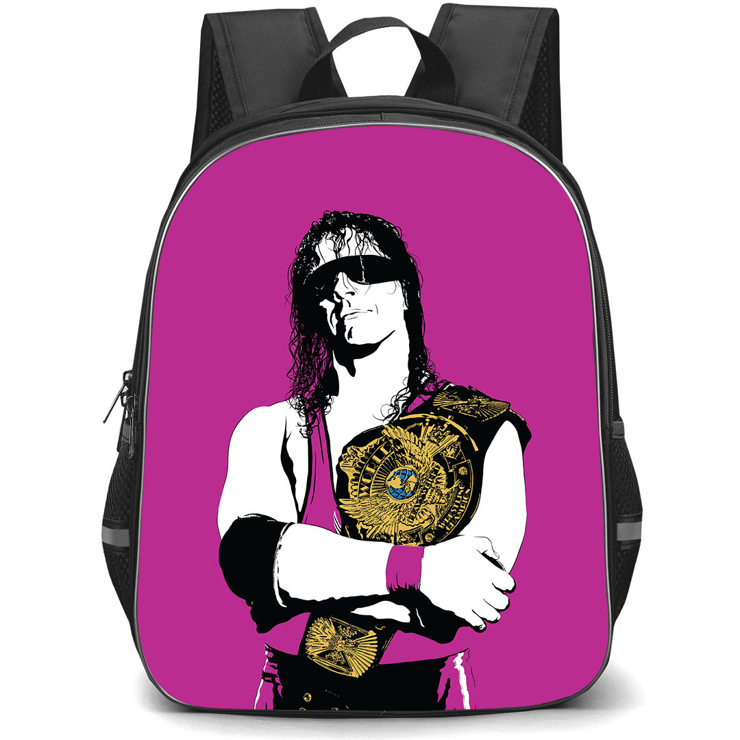 WWE Bret Hart Backpack StudentPack - Bret Hart Championship Belt Character Art