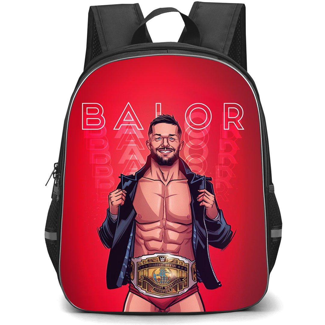WWE Finn Balor Backpack StudentPack - Finn Balor Championship Belt Cartoon Art