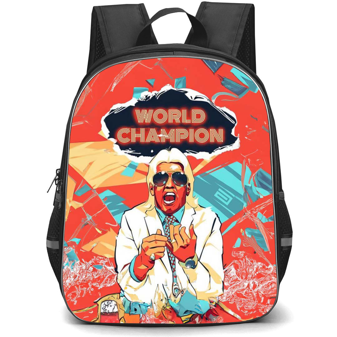 WWE Ric Flair Backpack StudentPack - Ric Flair Portrait Word Champion ...