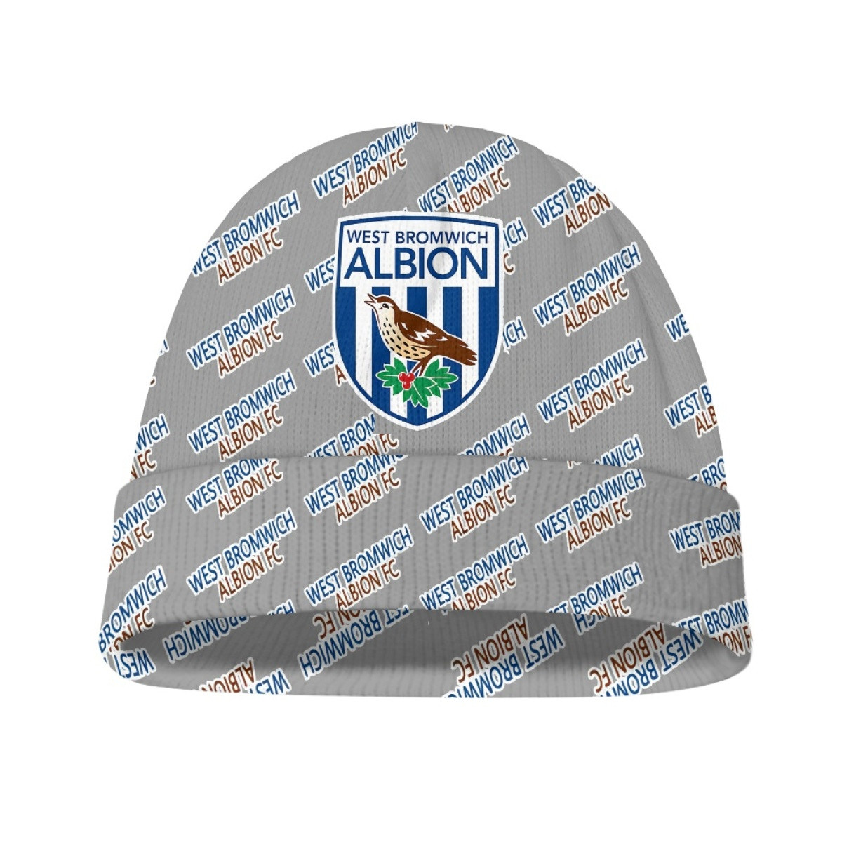 West Bromwich Albion FC Beanie Cap Hat - Albion Football Club Medley Monogram Wordmark