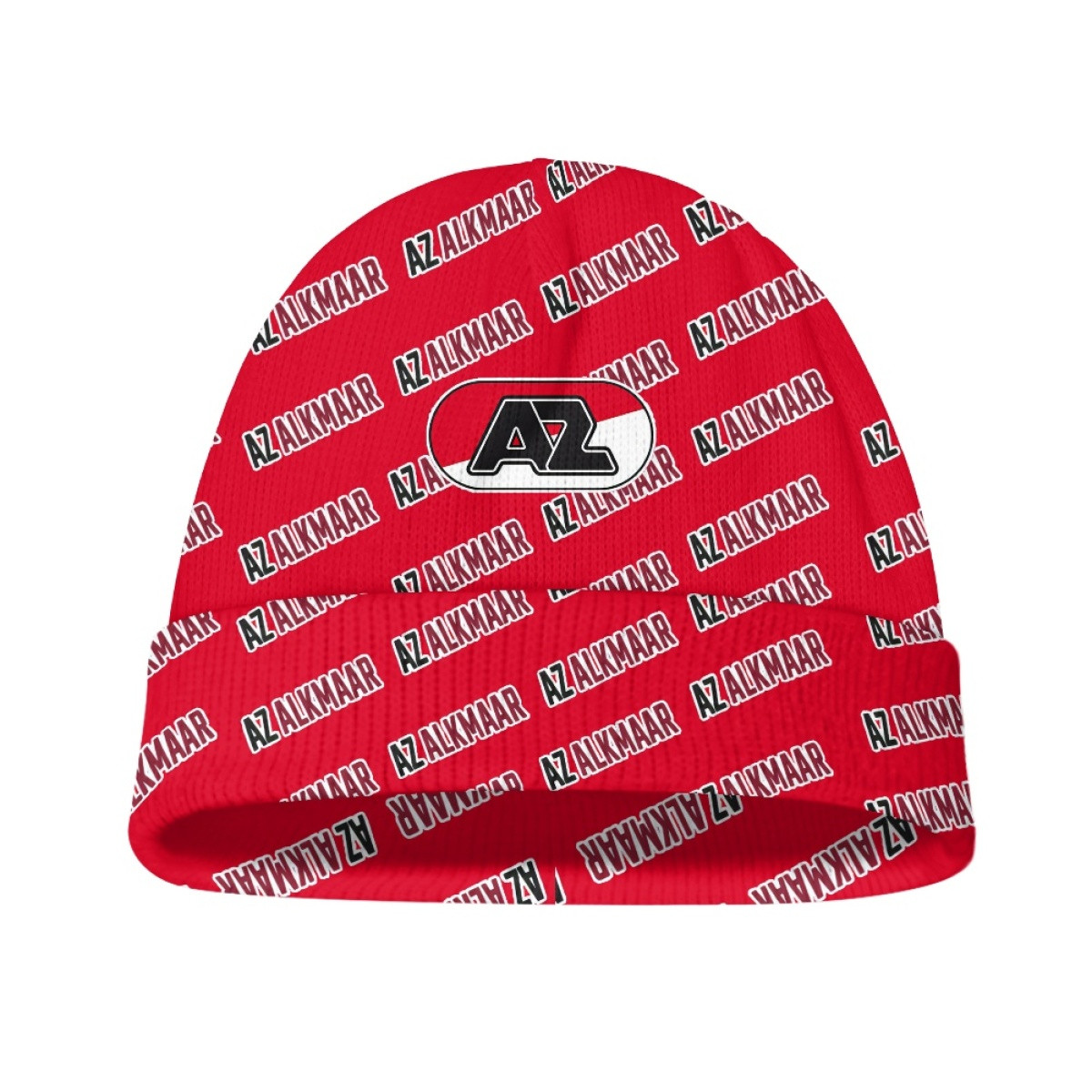 AZ Alkmaar Beanie Cap Hat - Alkmaar Football Club Medley Monogram Wordmark