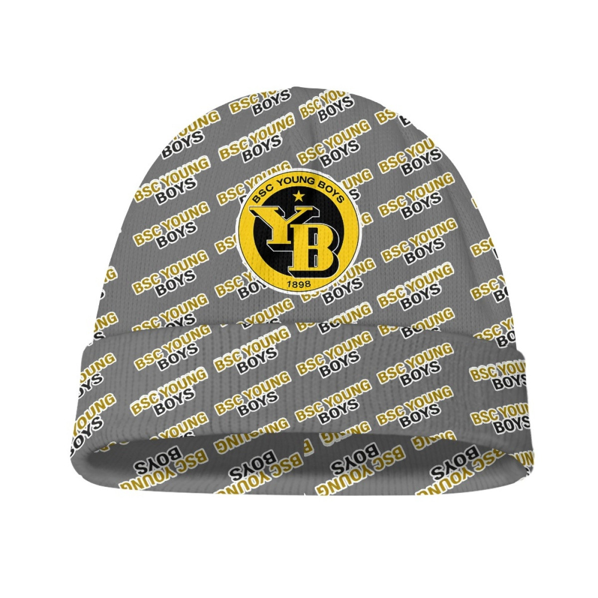 BSC Young Boys Beanie Cap Hat - BSC Young Football Club Medley Monogram Wordmark