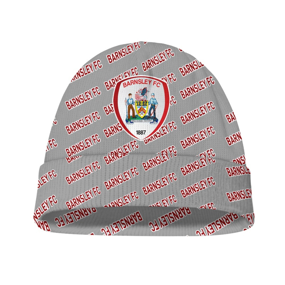 Barnsley FC Beanie Cap Hat - Barnsley Football Club Medley Monogram Wordmark