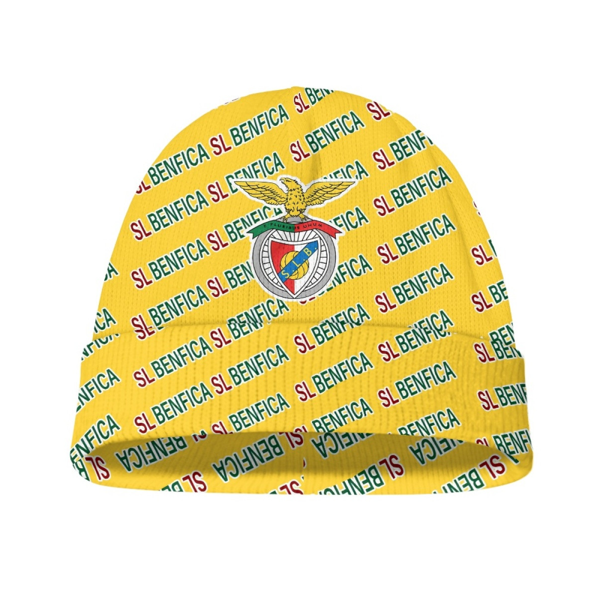 SL Benfica Beanie Cap Hat - Benfica Football Club Medley Monogram Wordmark