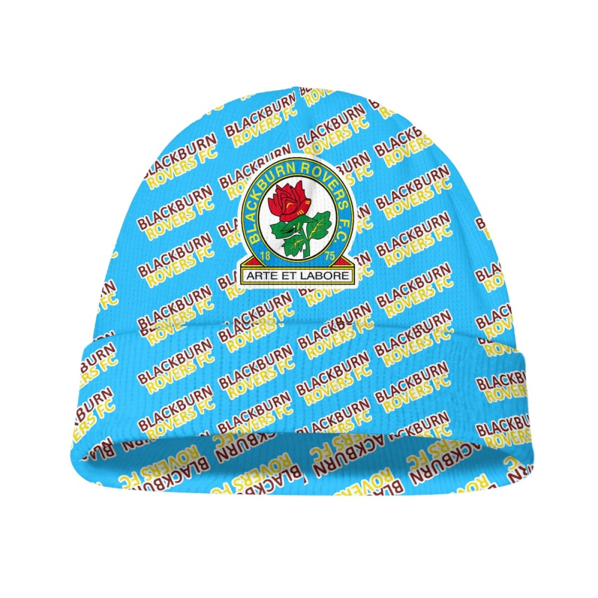 Blackburn Rovers FC Beanie Cap Hat - Blackburn Football Club Medley Monogram Wordmark