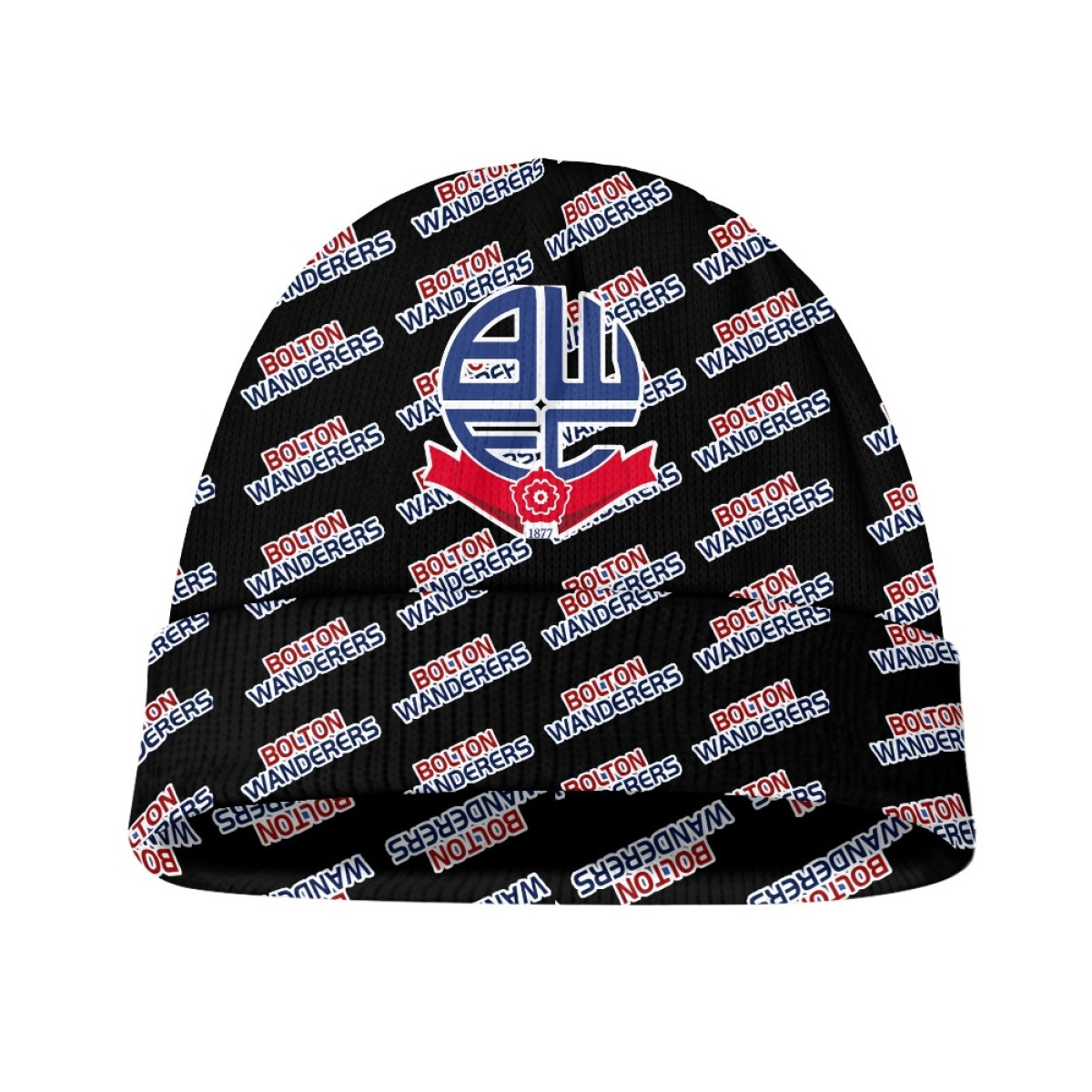Bolton Wanderers FC Beanie Cap Hat - Bolton Football Club Medley Monogram Wordmark