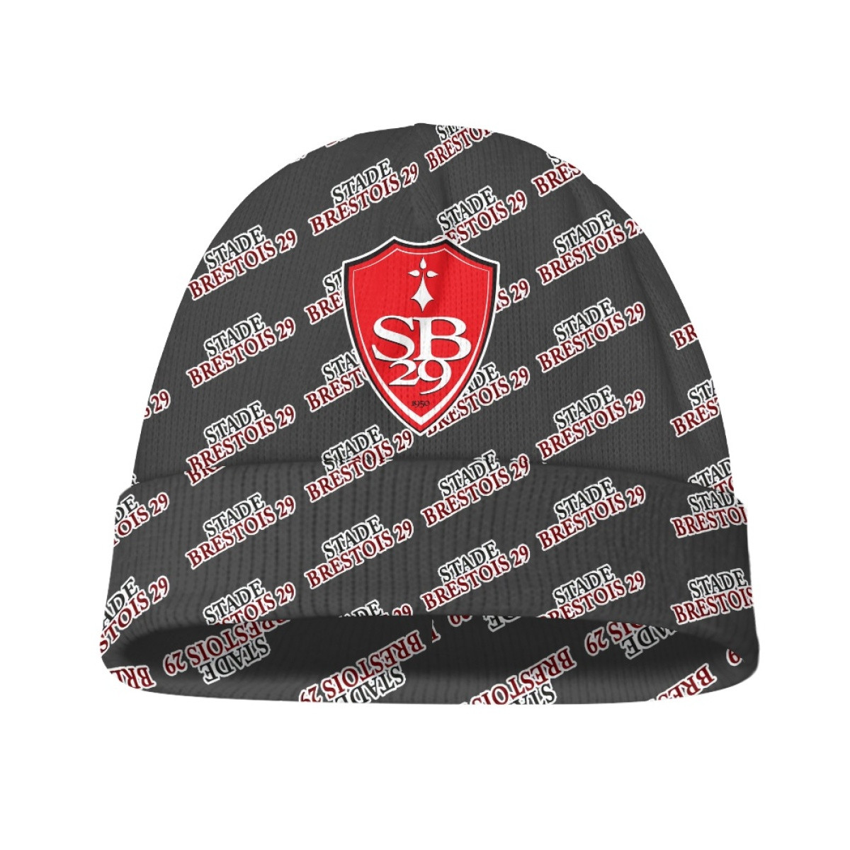 Stade Brestois 29 Football Club Beanie Cap Hat - Brestois Football Club Medley Monogram Wordmark