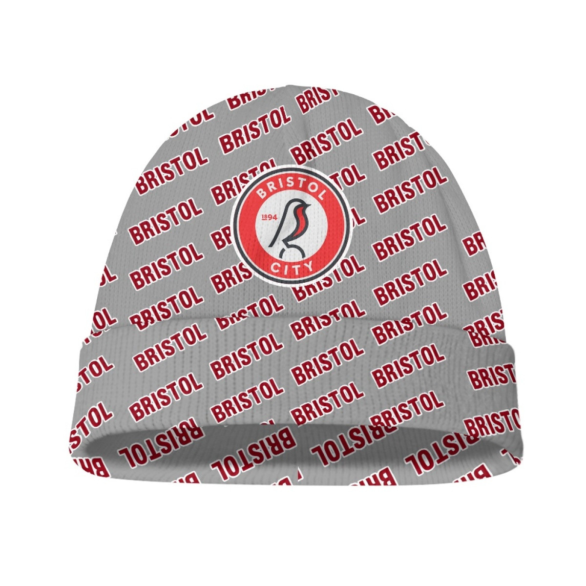 Bristol City FC Beanie Cap Hat - Bristol Football Club Medley Monogram Wordmark