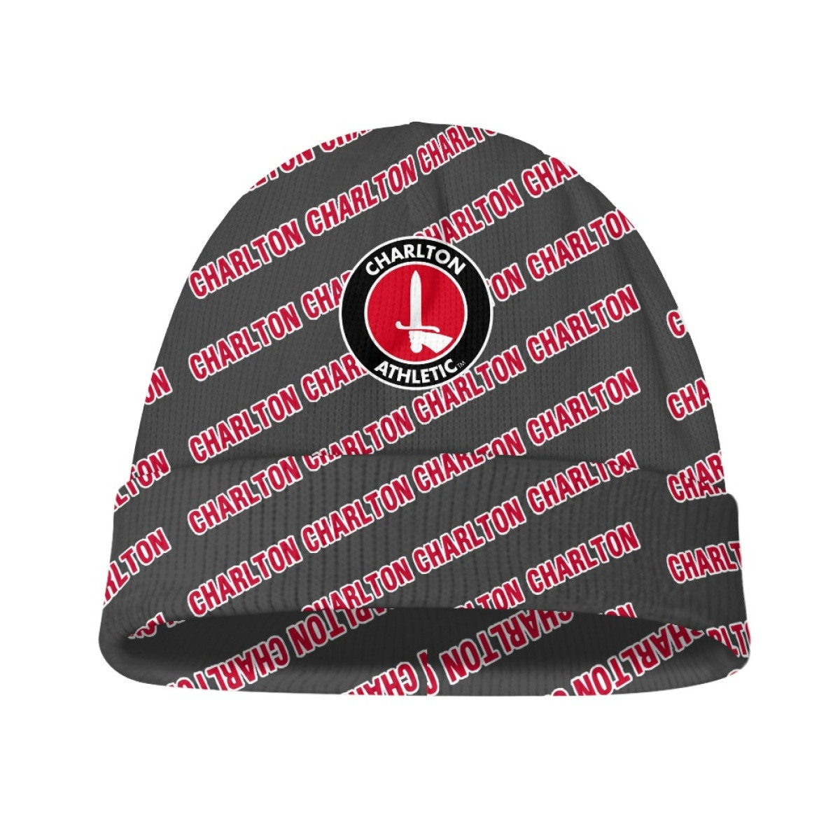 Charlton Athletic FC Beanie Cap Hat - Charlton Football Club Medley Monogram Wordmark