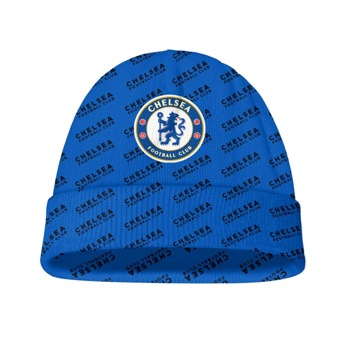 Chelsea Football Club Beanie Cap Hat - Chelsea Football Club Medley Monogram Wordmark