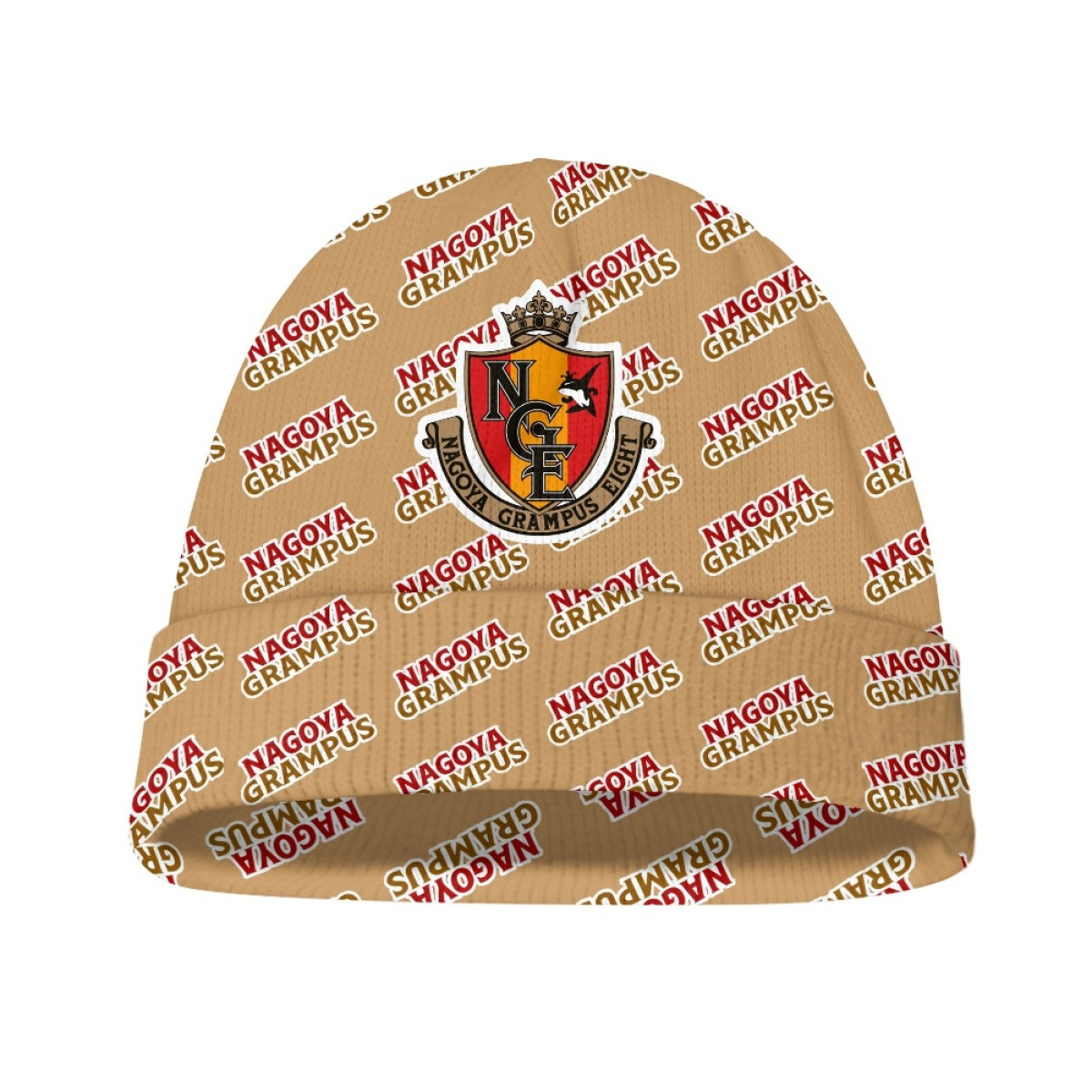 Nagoya Grampus Beanie Cap Hat - Grampus Football Club Medley Monogram Wordmark