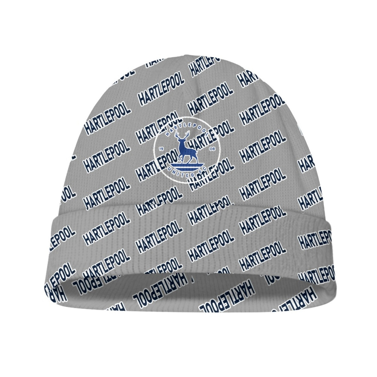 Hartlepool United FC Beanie Cap Hat - Hartlepool Football Club Medley Monogram Wordmark