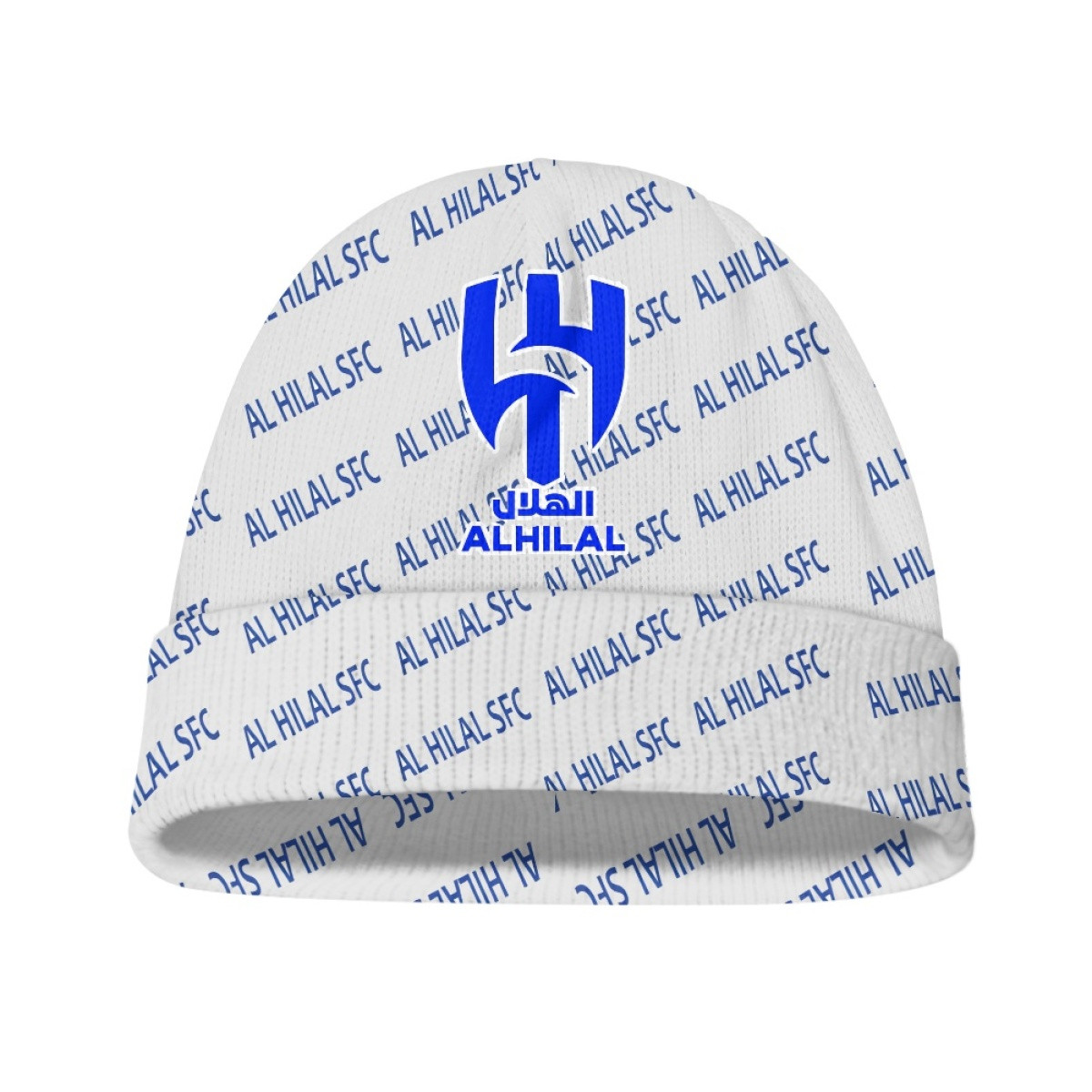 AL Hilal SFC Football Club Beanie Cap Hat - Hilal Football Club Medley Monogram Wordmark