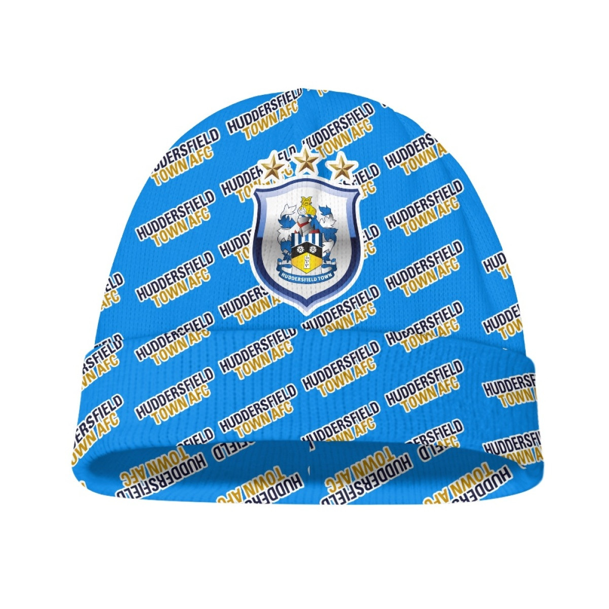 Huddersfield Town AFC Beanie Cap Hat - Huddersfield Football Club Medley Monogram Wordmark