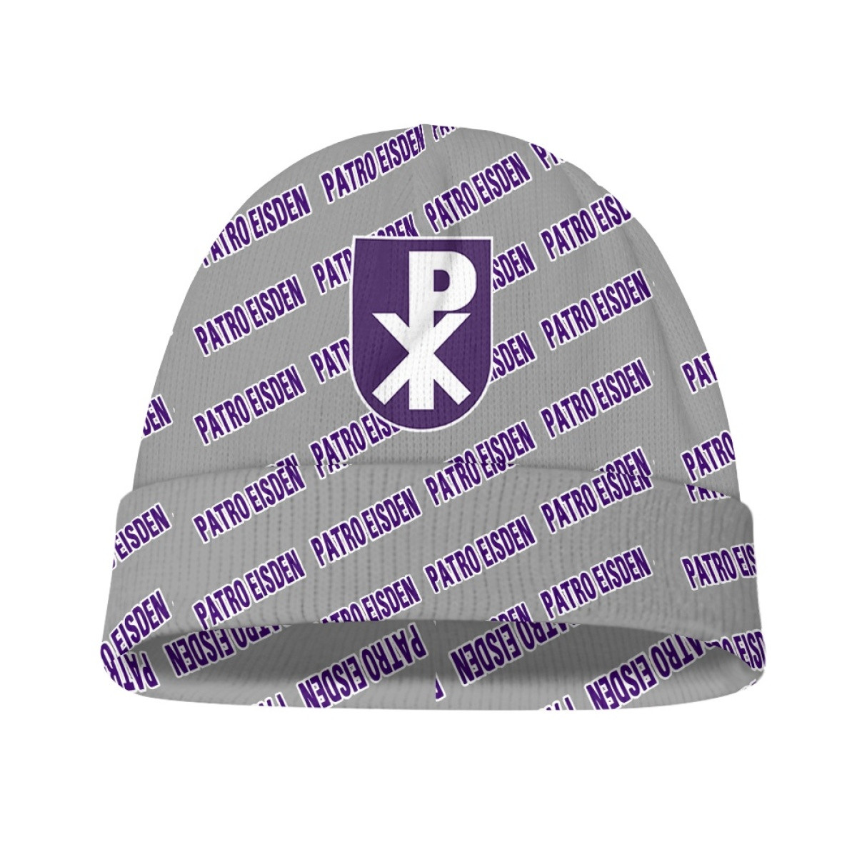 K Patro Eisden Maasmechelen Beanie Cap Hat - Maasmechelen Football Club Medley Monogram Wordmark
