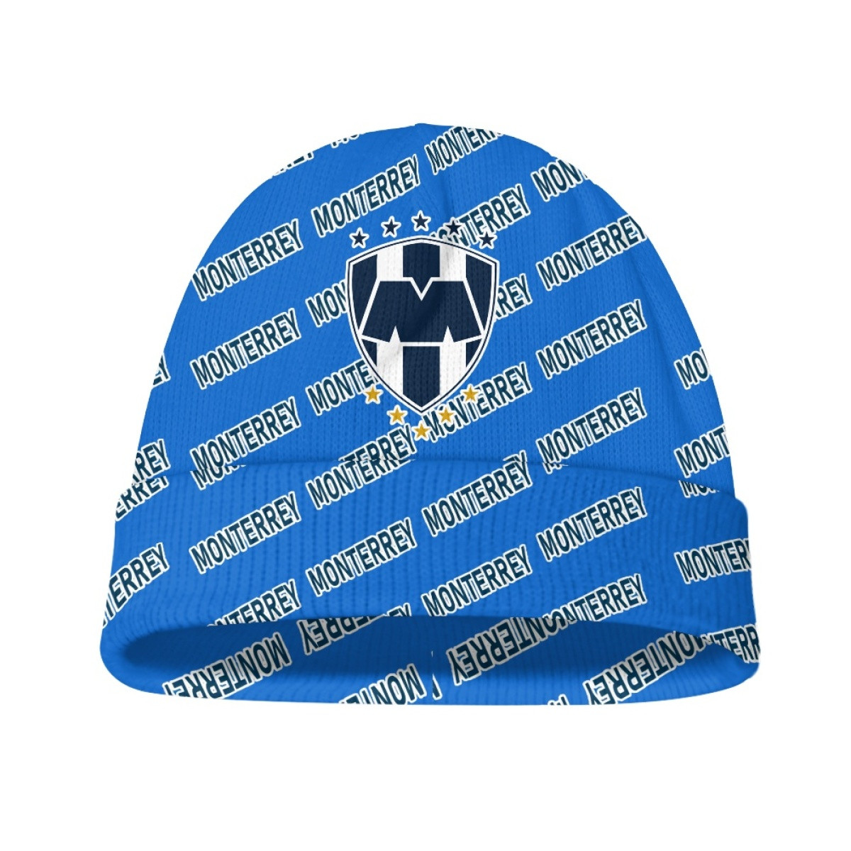 CF Monterrey Beanie Cap Hat - Monterrey Football Club Medley Monogram Wordmark