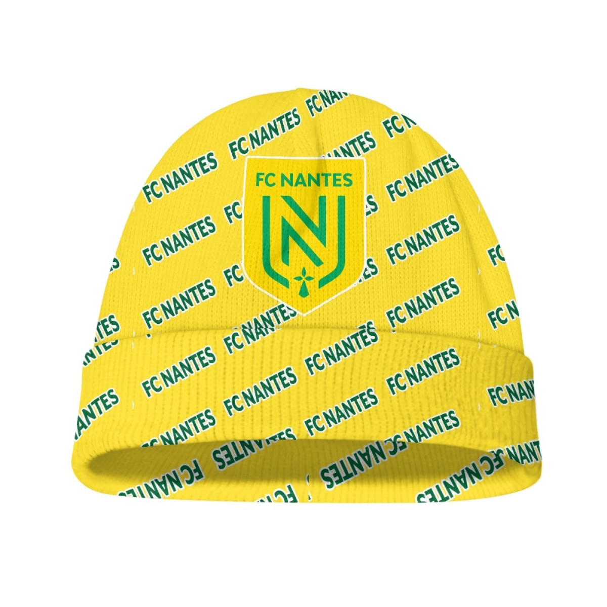 FC Nantes Football Club Beanie Cap Hat - Nantes Football Club Medley Monogram Wordmark