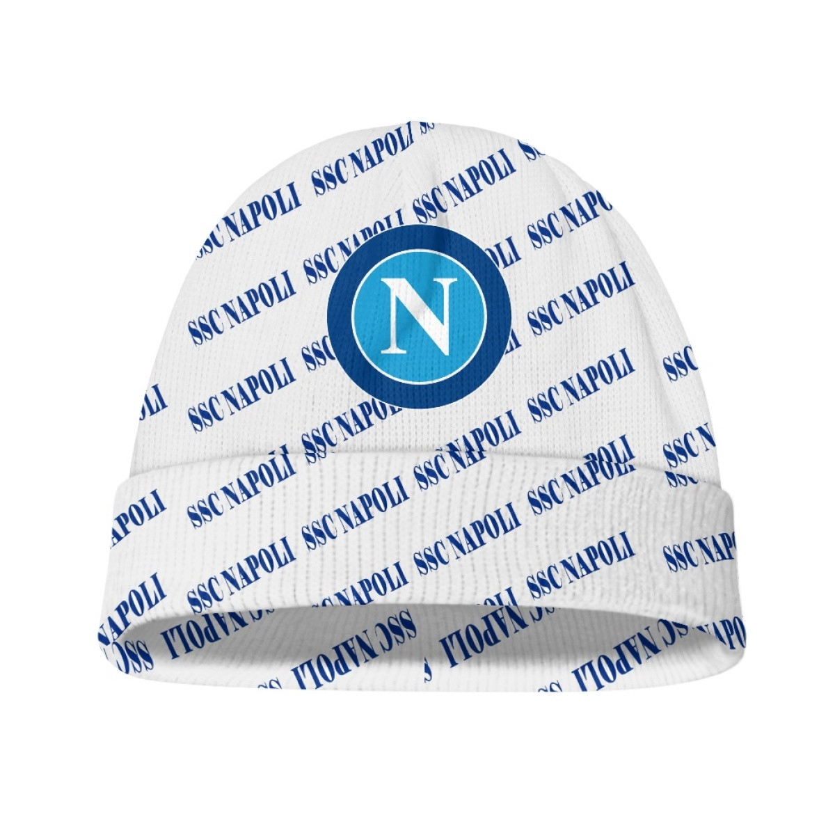 SSC Napoli Football Club Beanie Cap Hat - Napoli Football Club Medley Monogram Wordmark
