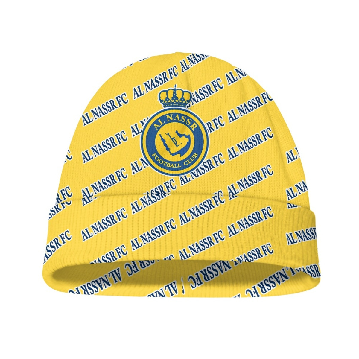 AL Nassr FC Football Club Beanie Cap Hat - Nassr Football Club Medley Monogram Wordmark