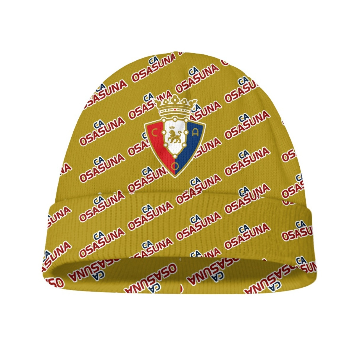 CA Osasuna Beanie Cap Hat - Osasuna Football Club Medley Monogram Wordmark