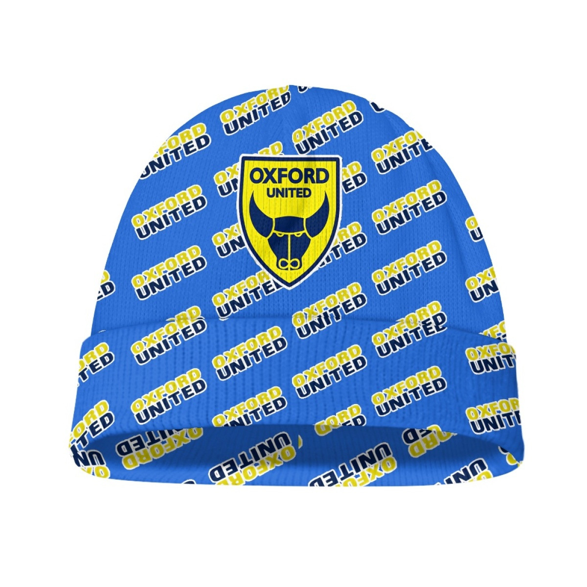 Oxford United FC Beanie Cap Hat - Oxford Football Club Medley Monogram Wordmark