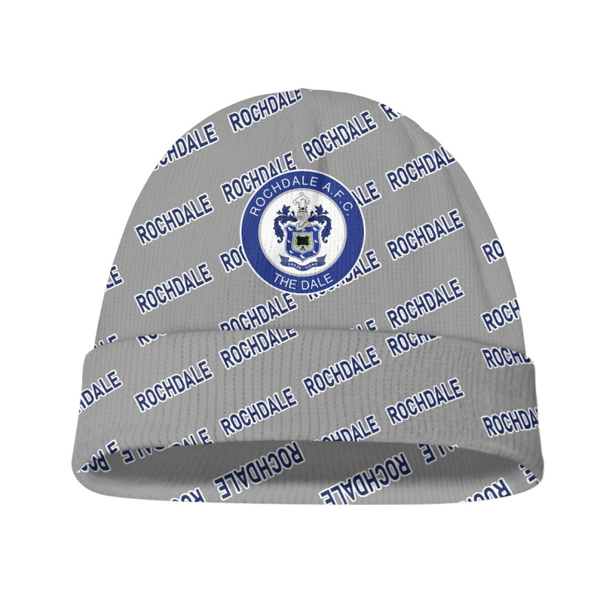 Rochdale AFC Beanie Cap Hat - Rochdale Football Club Medley Monogram Wordmark