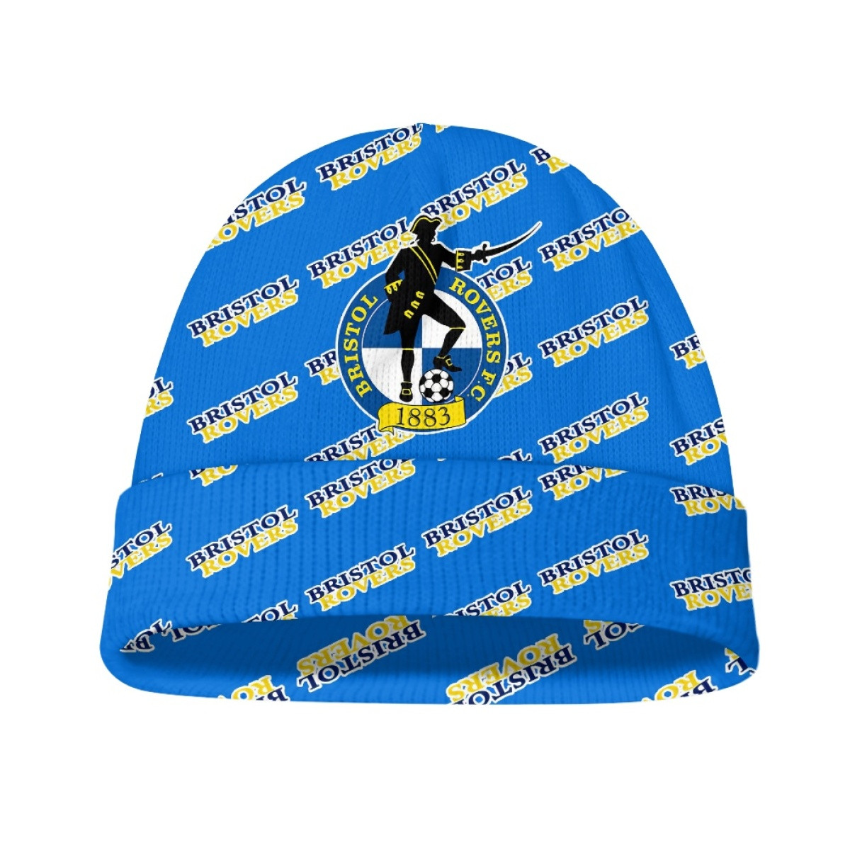 Bristol Rovers FC Beanie Cap Hat - Rovers Football Club Medley Monogram Wordmark