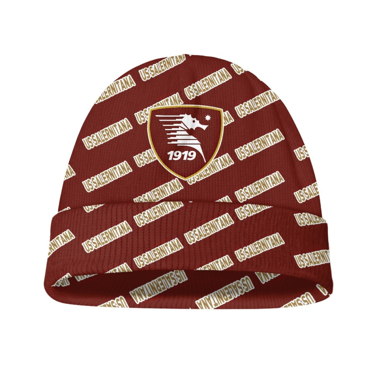 US Salernitana 1919 Football Club Beanie Cap Hat - Salernitana Football Club Medley Monogram Wordmark